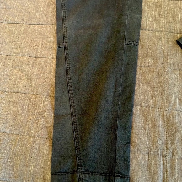 PRANA WOMENS ANKLE PANT SZ 8 BUTTON FLY DK GRAY ORGANIC COTTON STRETCH POCKETS - Picture 9 of 9